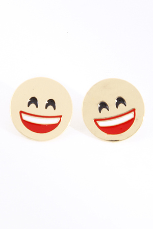 Smiley Face Emoji Earrings 6BAJ9
